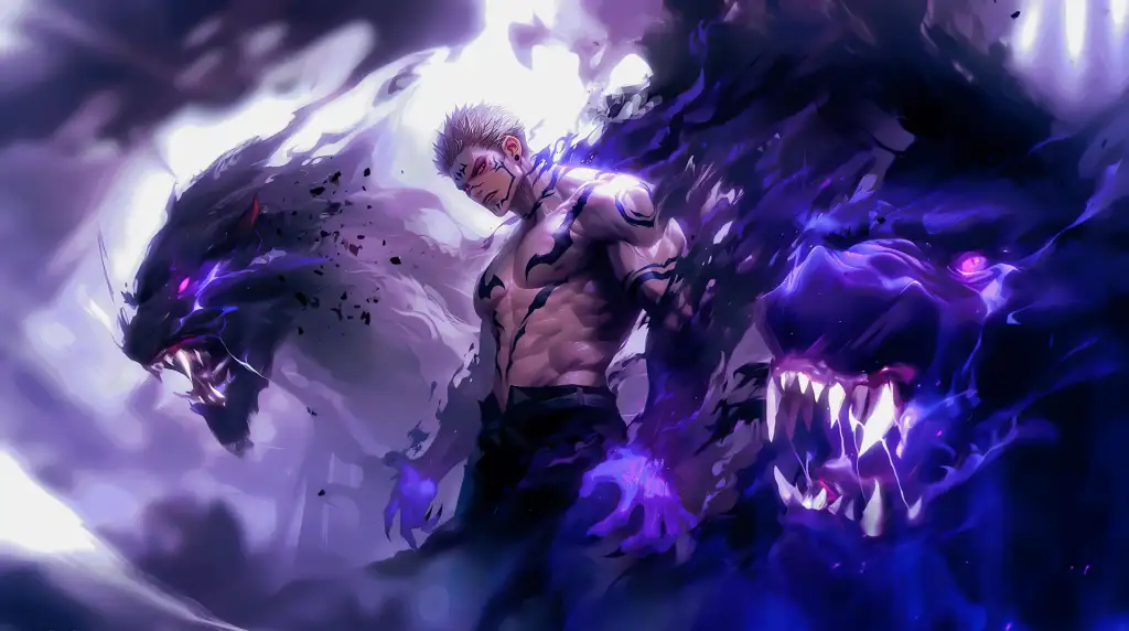 Sukuna vs Shadow Beasts - Live Wallpaper