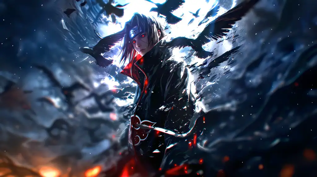 Sharingan and Dark Crows Live Wallpaper