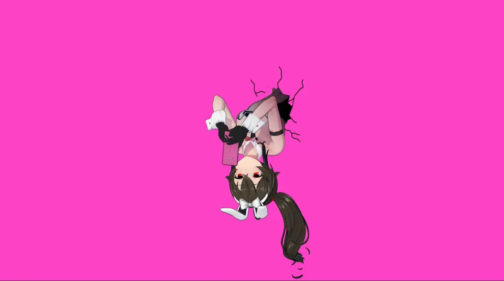 Anime Girl Live Wallpaper with Pink Background