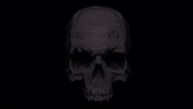 ASCII Art Skull - Minimalist Screensaver
