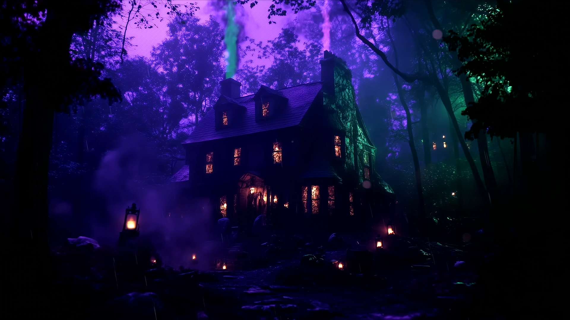 Hocus Pocus Halloween House - Live Wallpaper