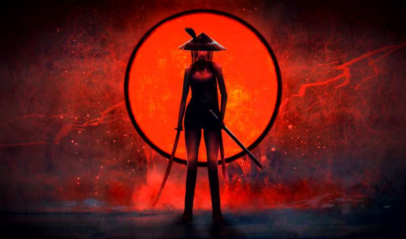 Blood Moon Samurai Live Wallpaper