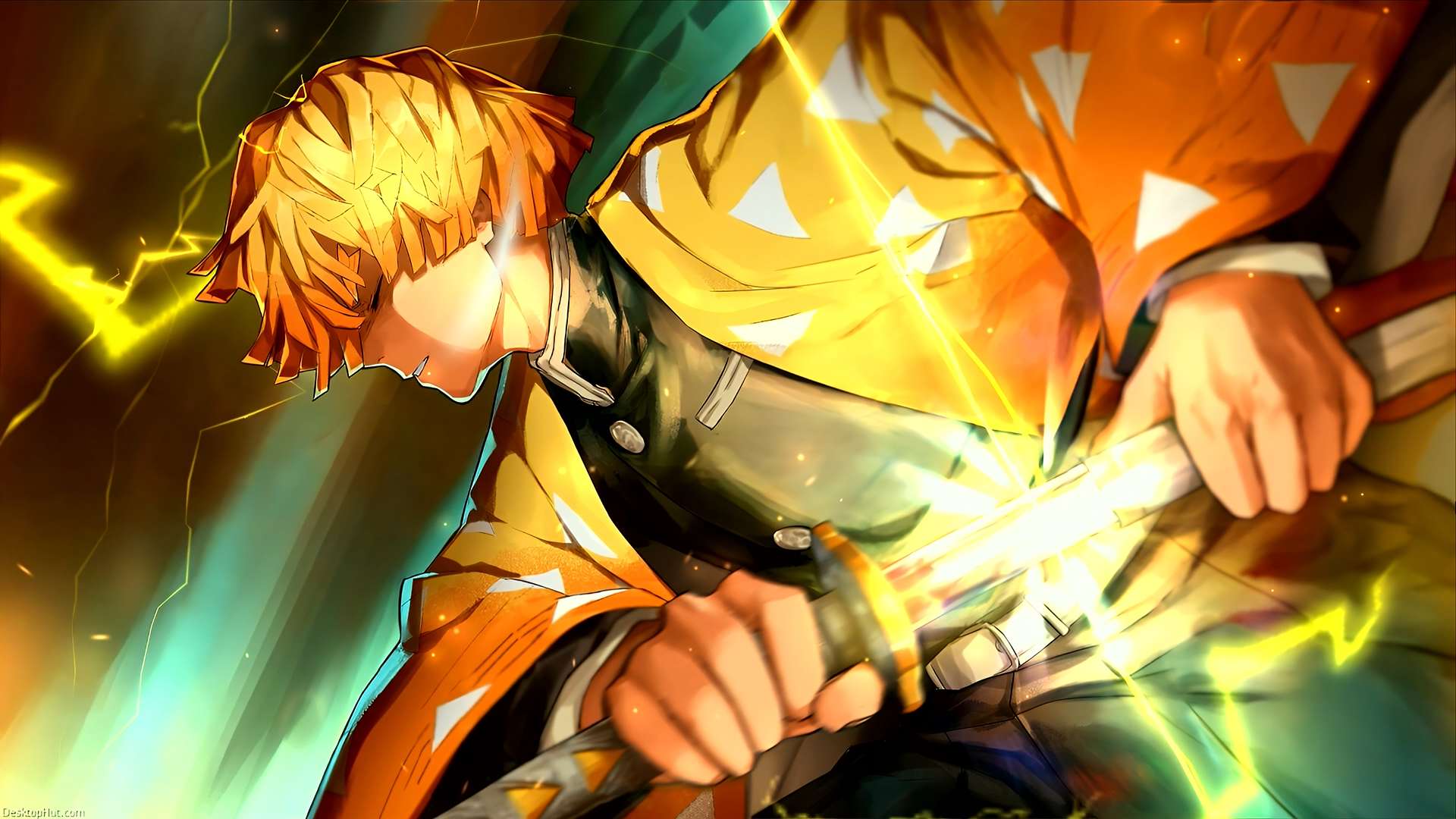 Thunder Flash – Zenitsu’s Lightning Strike Live Wallpaper