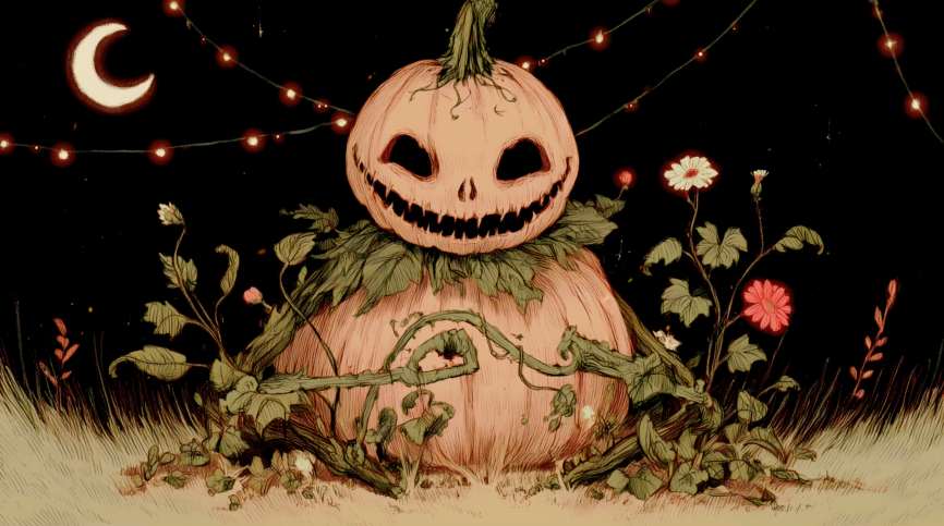 Creepy Jack-o'-Lantern Live Wallpaper