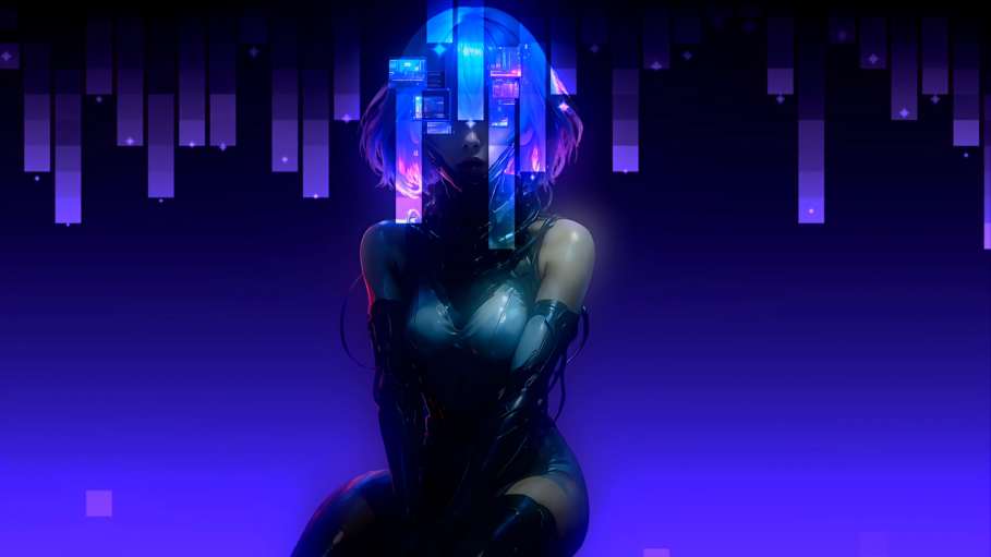 Neon System Girl Live Wallpaper