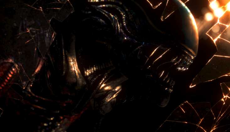 Alien Xenomorph - Shattered Glass Dark Horror Live Wallpaper