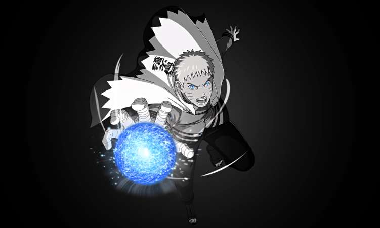 Naruto - 7th Hokage Rasengan Monochrome Live Wallpaper