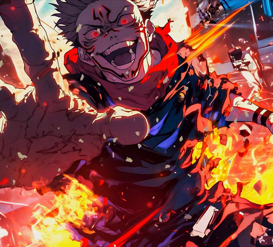 Sukuna's Wild Fire Slash Live Wallpaper