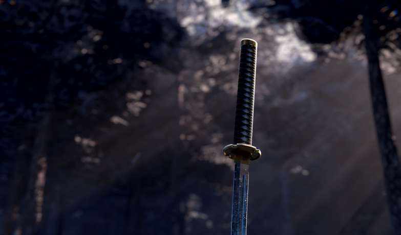 Samurai Katana in Forest Cinematic 4K Live Wallpaper
