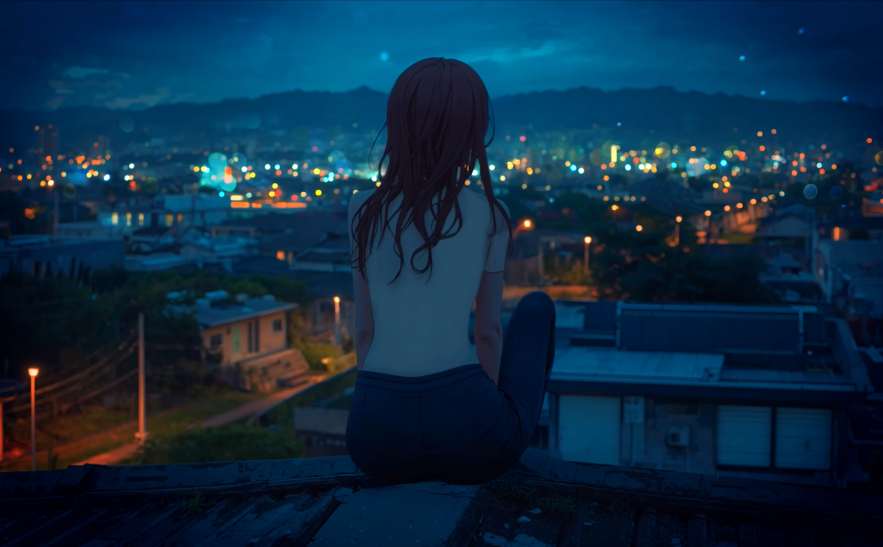 Lofi Night City Lights Scenery Live Wallpaper