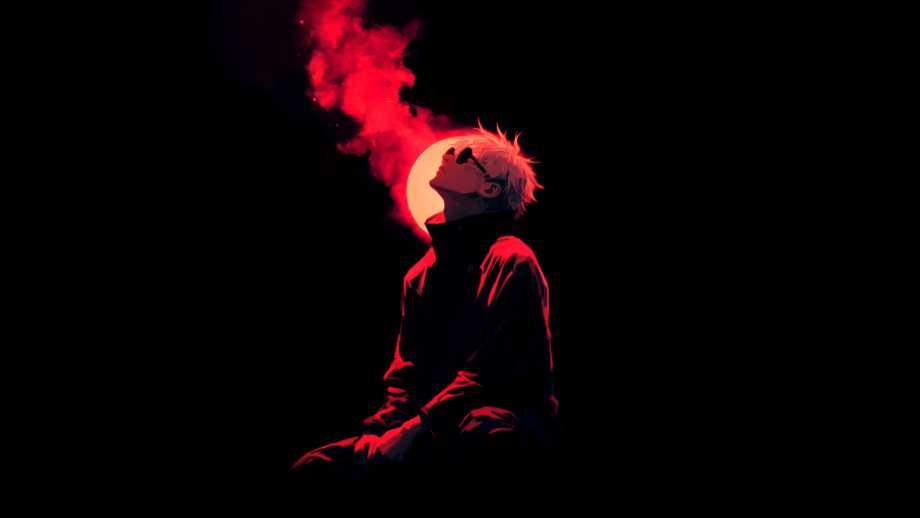 Jujutsu Kaisen - Satoru Gojo Red Smoke Minimalist Live Wallpaper