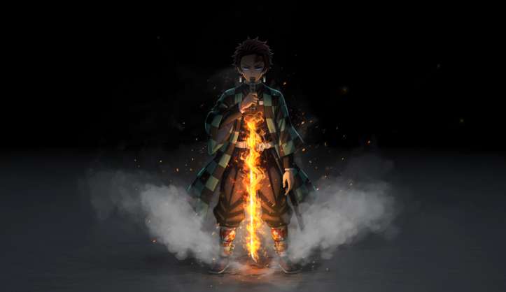 Demon Slayer - Tanjiro Fire Sword Live Wallpaper