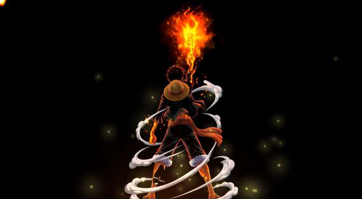 One Piece - Luffy Red Roc Fire Fist Live Wallpaper