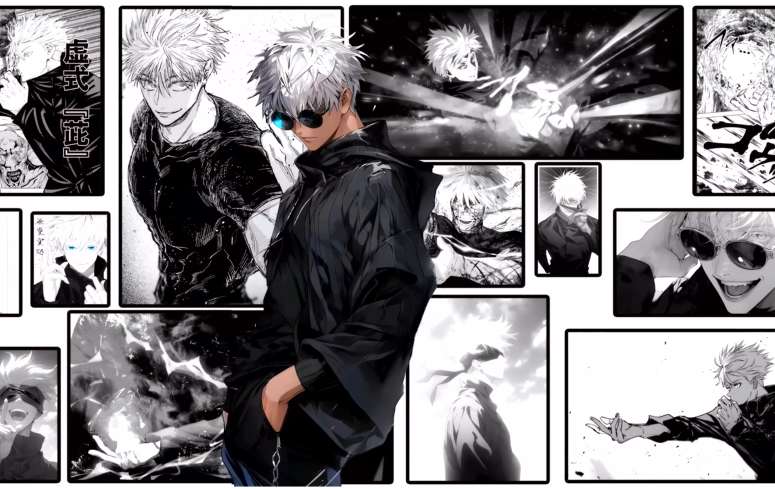 Jujutsu Kaisen - Satoru Gojo Manga Collage Live Wallpaper