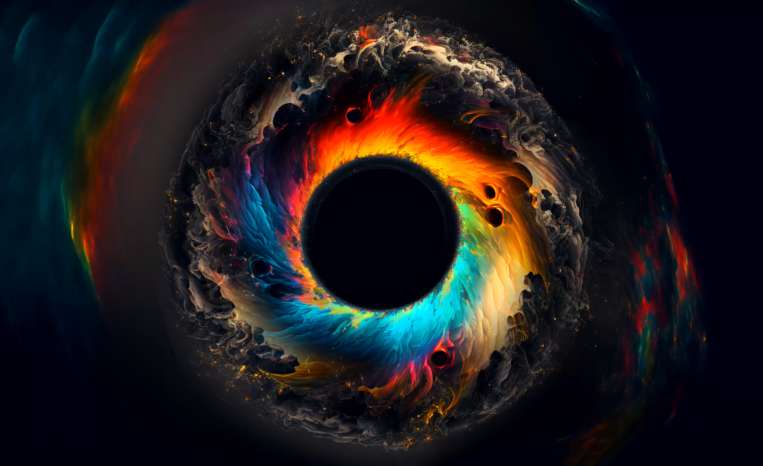 Abstract Colorful Black Hole - Cosmic Vortex 4K Live Wallpaper