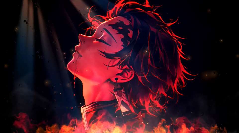 Demon Slayer - Tanjiro Kamado Fire Profile Live Wallpaper