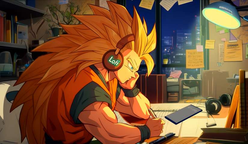 Goku with Lofi Vibes Live Wallpaper