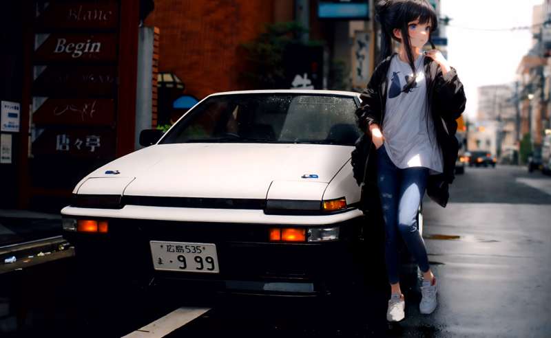 Toyota AE86 - Rainy Street JDM Live Wallpaper