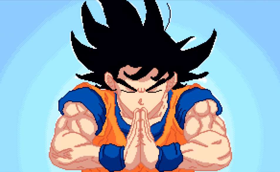Dragon Ball Z - Goku Pixel Art Focus Live Wallpaper
