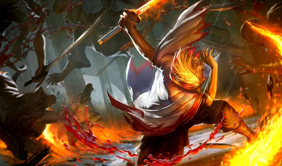 Demon Slayer - Rengoku Flame Battle Live Wallpaper