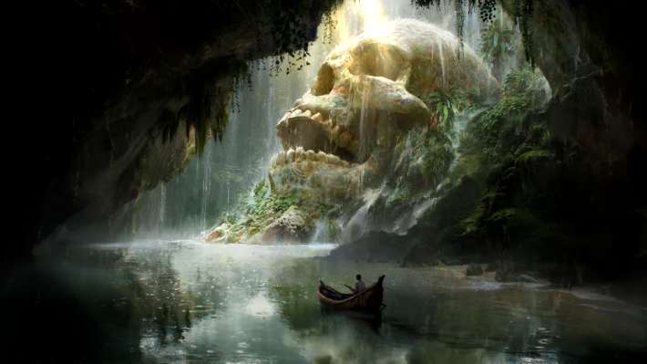 Ancient Giant Skull Cave Live Wallpaper