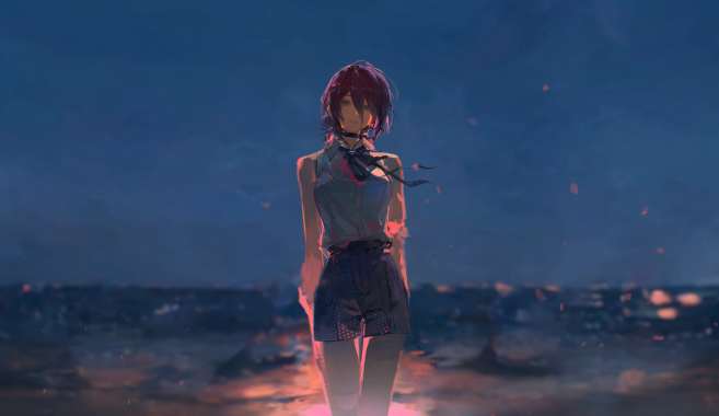 Chainsaw Man - Reze (Bomb Girl) Cinematic Dusk Live Wallpaper