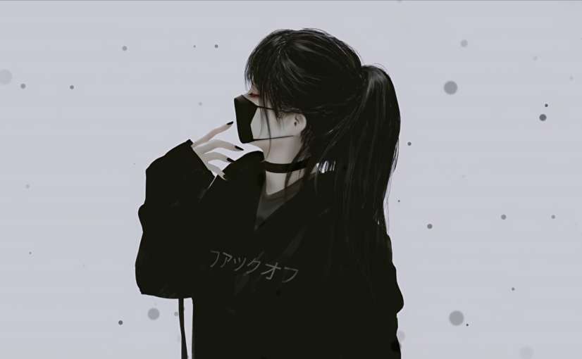 Masked Anime Girl - Dark Streetwear Aesthetic 4K Live Wallpaper