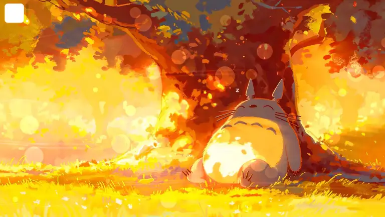Totoro Sleeping Under Tree Live Wallpaper
