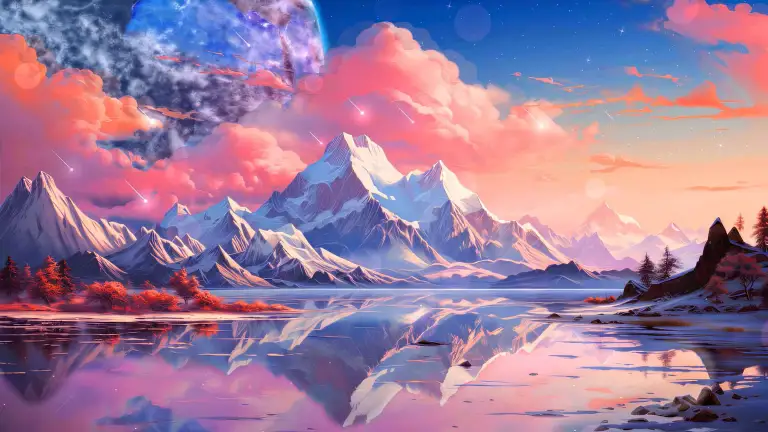 Celestial Mountain View Live Wallpaper