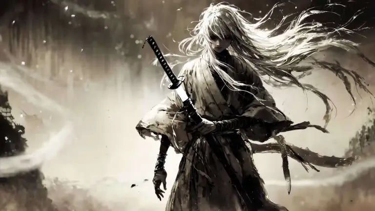 White Haired Warrior Live Wallpaper