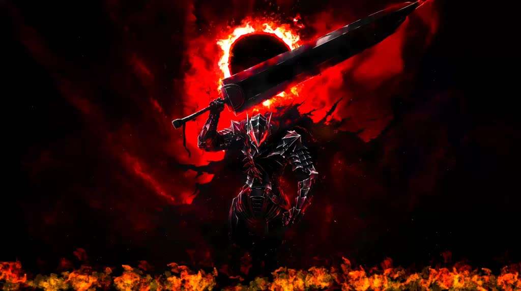 Guts Berserk Fire Live Wallpaper