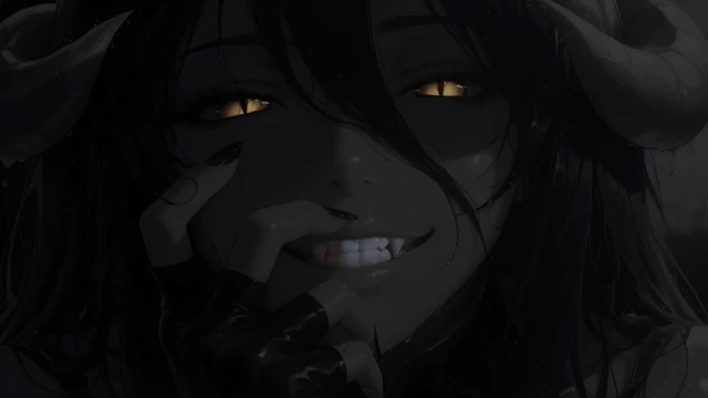 Albedo Dark Smile Overlord Live Wallpaper