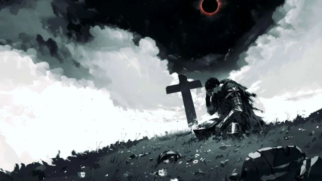 Berserk Guts Kneeling Live Wallpaper