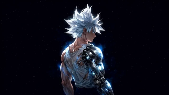 Bionic Goku SSJ White Live Wallpaper