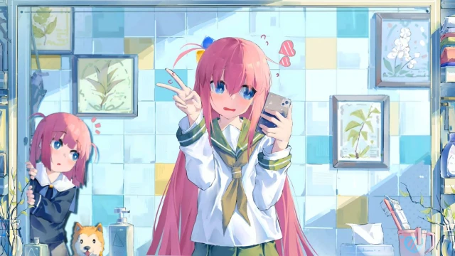 Bocchi The Rock Anime Selfie Live Wallpaper
