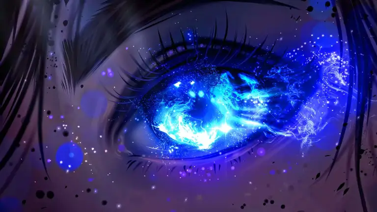 Glowing Blue Eye Live Wallpaper