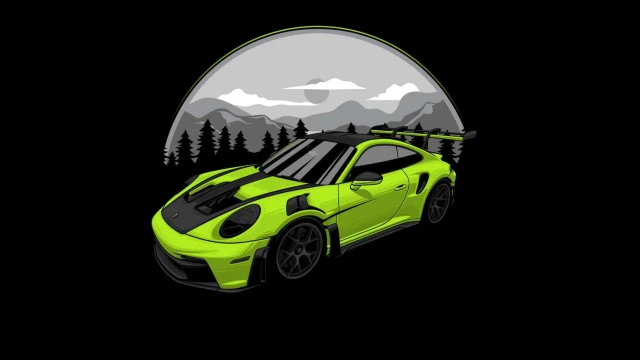 Green Porsche 911 GT3 RS Live Wallpaper