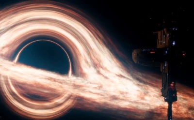 Interstellar Black Hole & Space Station - Cinematic Sci-Fi Live Wallpaper