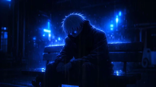 Jujutsu Kaisen - Gojo Satoru Blue Rain Night Live Wallpaper
