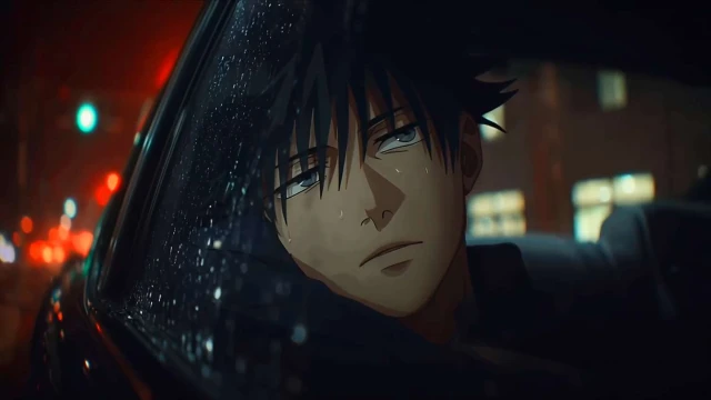 Jujutsu Kaisen - Megumi Fushiguro Rainy Car Night Live Wallpaper