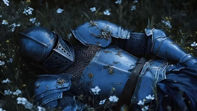 Knight in Wildflower Field Live Wallpaper