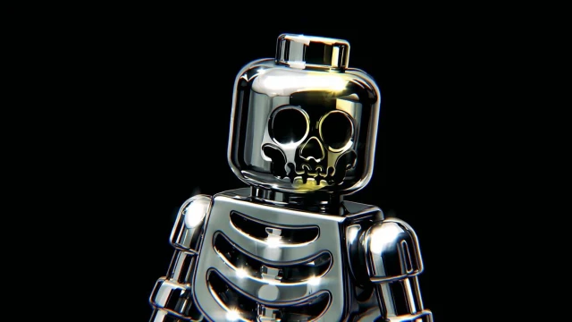 LEGO Skeleton Chrome Figure Live Wallpaper