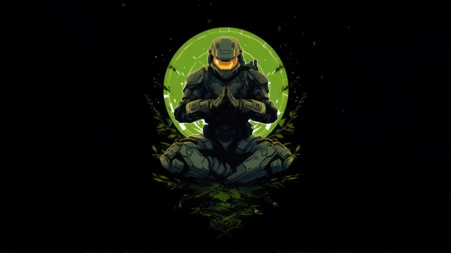 Master Chief Zen Minimal Art Live Wallpaper