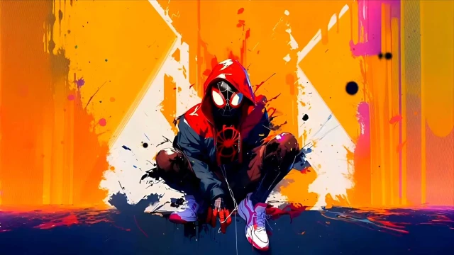 Miles Morales Graffiti Art 4K Spider-Man Live Wallpaper