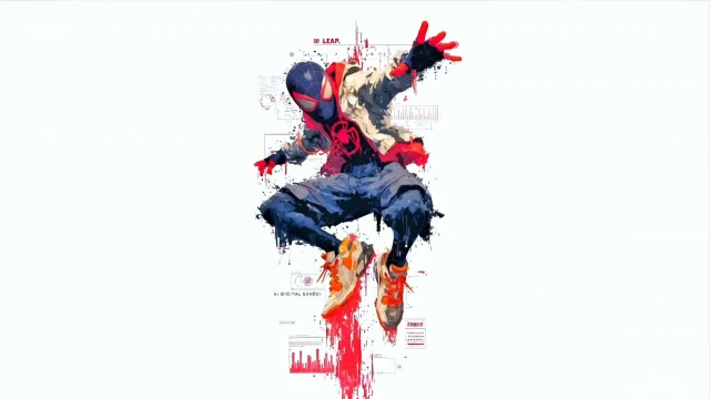 Miles Morales Spider-Man Minimal Art Live Wallpaper