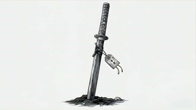 Minimalist Katana Sword in Ground Live Wallpaper