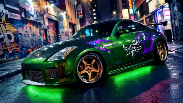 Nissan 350Z Neon Street JDM Live Wallpaper