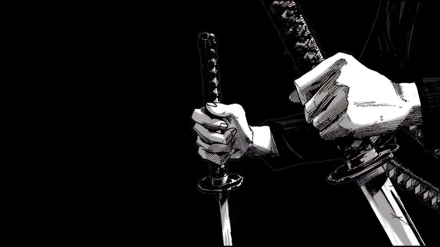 Samurai Dual Katana Black Minimal Live Wallpaper
