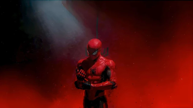 Spider-Man Red Smoke Dark Aesthetic Live Wallpaper
