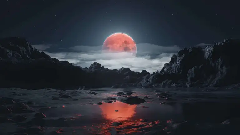 Blood Moon Landscape Live Wallpaper